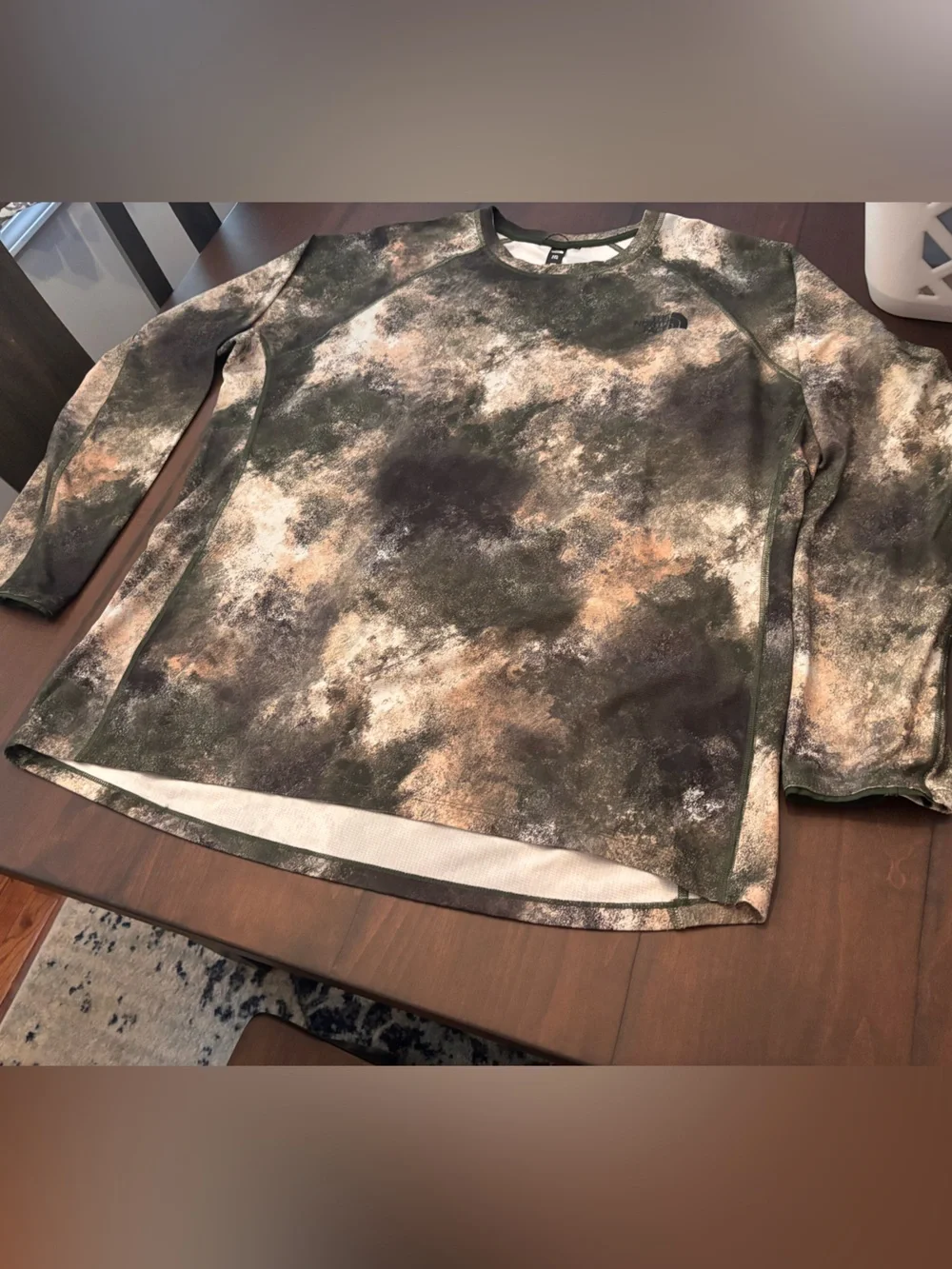 The North Face Men's Camouflage Crewneck Long Sleeve Performance Shirt